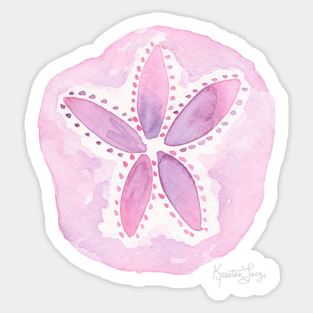 Mermaid Currency - Pink Sand Dollar Sticker by hellomonday